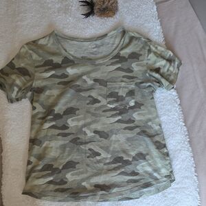 a.n.a Camo Short Sleeve Tee - Green and Brown